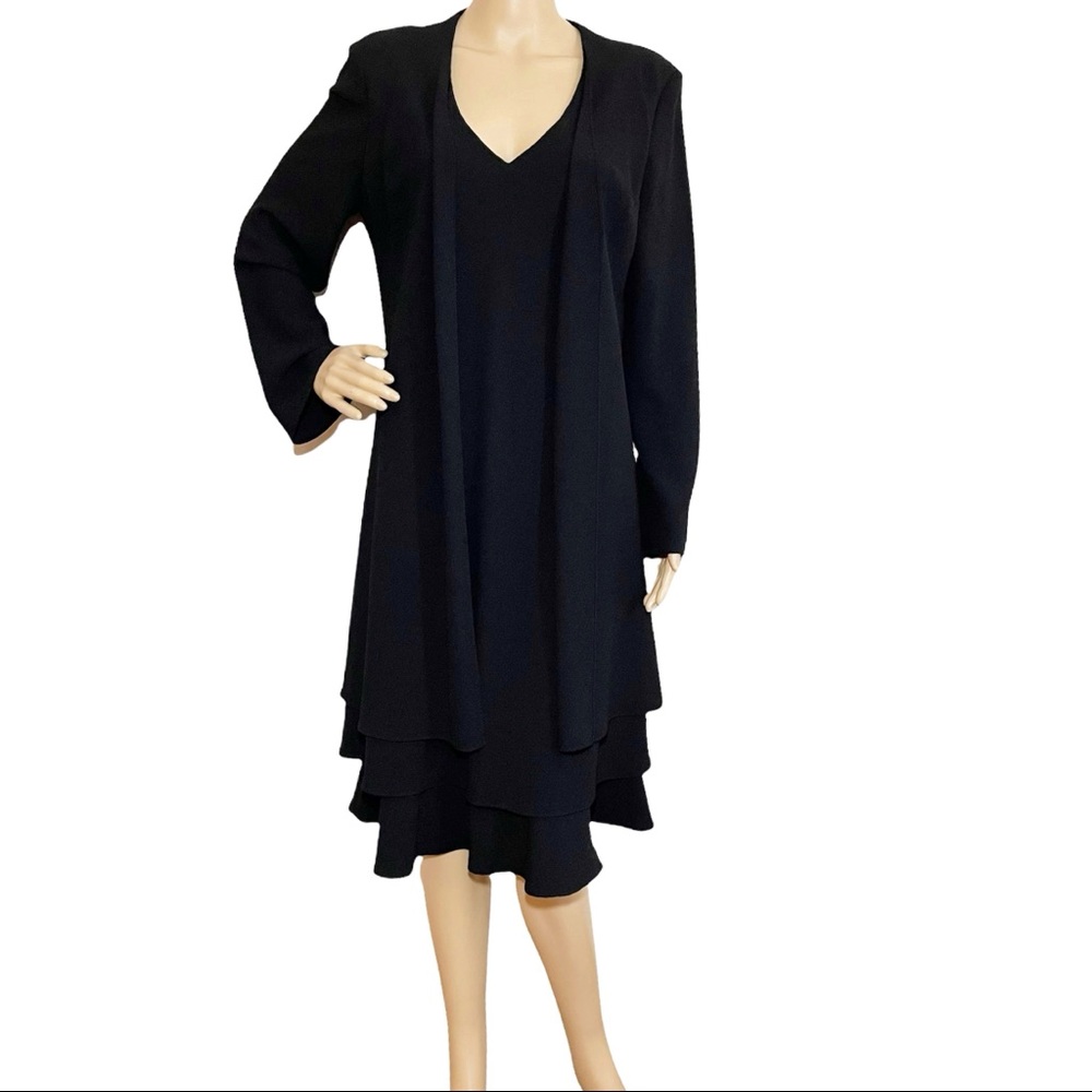 Vintage Jones New York Black Duster Cocktail Dress